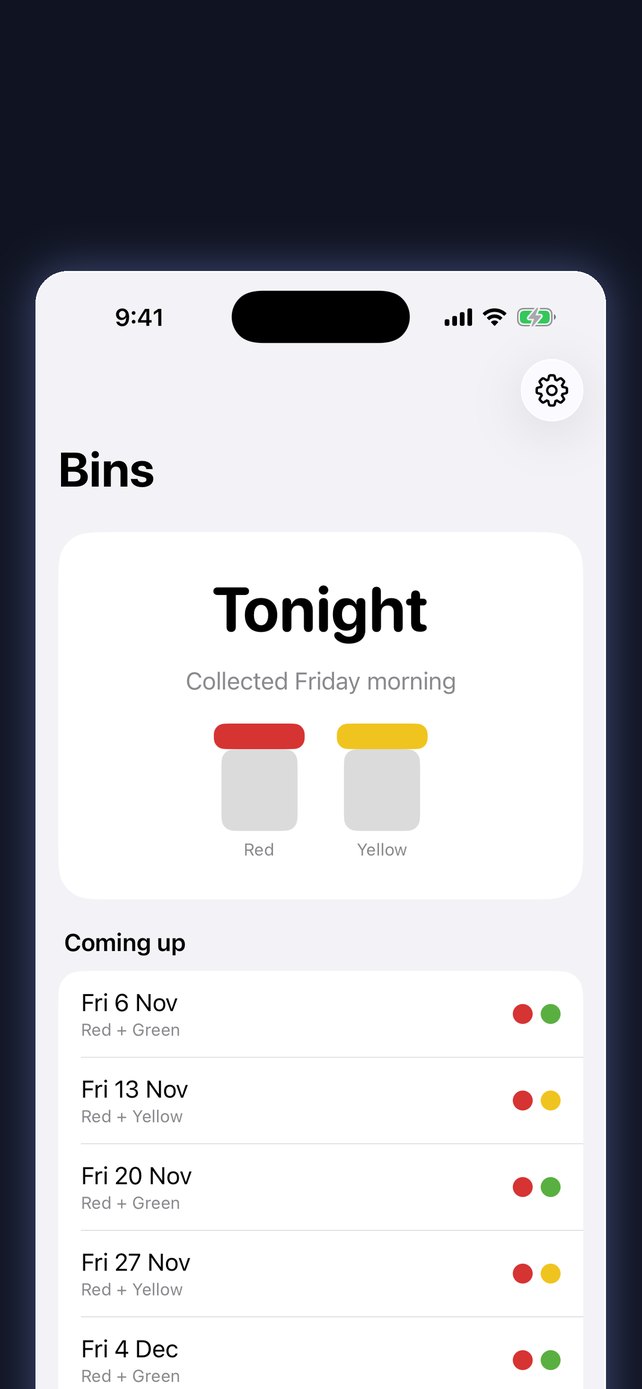 Bin Week: Bin Night Reminder screenshot 1